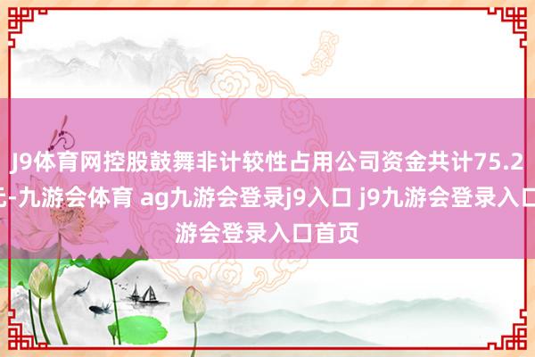 J9体育网控股鼓舞非计较性占用公司资金共计75.27亿元-九游会体育 ag九游会登录j9入口 j9九游会登录入口首页