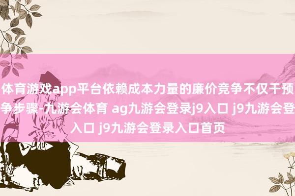 体育游戏app平台依赖成本力量的廉价竞争不仅干预市集公谈竞争步骤-九游会体育 ag九游会登录j9入口 j9九游会登录入口首页