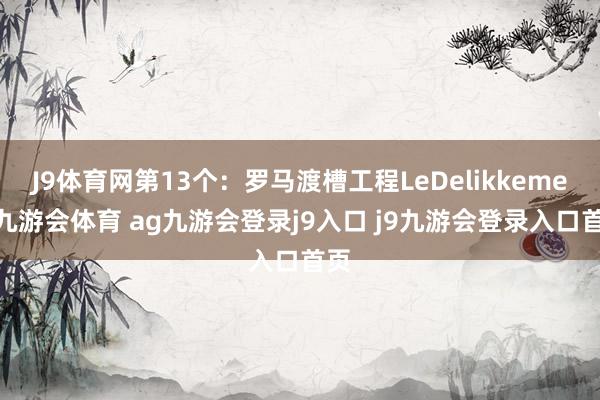 J9体育网第13个：罗马渡槽工程LeDelikkemer-九游会体育 ag九游会登录j9入口 j9九游会登录入口首页