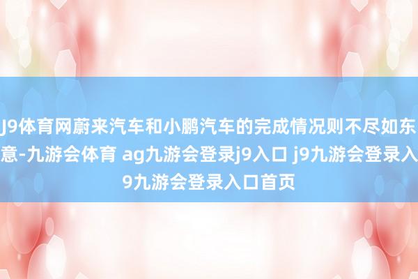 J9体育网蔚来汽车和小鹏汽车的完成情况则不尽如东说念主意-九游会体育 ag九游会登录j9入口 j9九游会登录入口首页