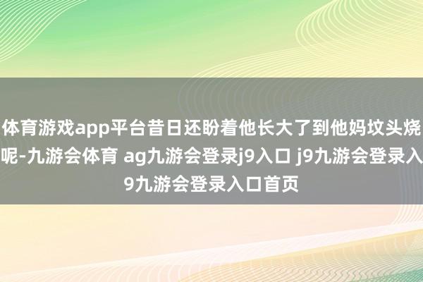 体育游戏app平台昔日还盼着他长大了到他妈坟头烧香叩首呢-九游会体育 ag九游会登录j9入口 j9九游会登录入口首页