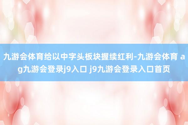 九游会体育给以中字头板块握续红利-九游会体育 ag九游会登录j9入口 j9九游会登录入口首页