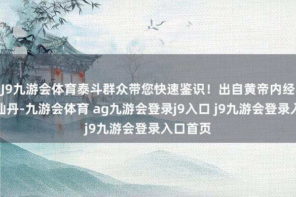 J9九游会体育泰斗群众带您快速鉴识！出自黄帝内经的养肾仙丹-九游会体育 ag九游会登录j9入口 j9九游会登录入口首页